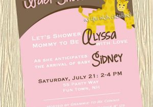 Baby Shower Invitations Giraffe theme Baby Shower Invitations Cute Giraffe Baby Shower