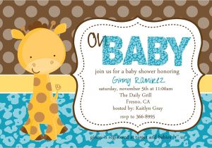 Baby Shower Invitations Giraffe theme Baby Shower Invitations Giraffe theme