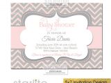 Baby Shower Invitations In Honor Of Chevron Baby Shower Invitations Girl Pink Gray original