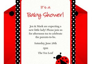 Baby Shower Invitations Ladybug theme Host A Ladybug Baby Shower