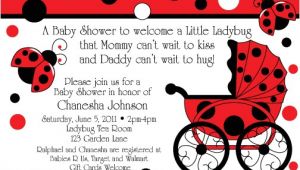 Baby Shower Invitations Ladybug theme Ladybug Buggy Baby Shower Invitations Birthday Party Ideas