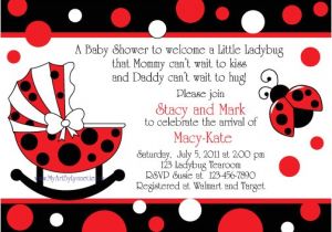 Baby Shower Invitations Ladybug theme Pink and Brown Ladybug Baby Shower Invitations Free