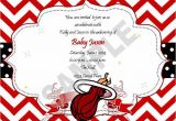Baby Shower Invitations Miami solutions event Design by Kelly Miami Heat theme Baby