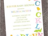 Baby Shower Invitations On Sale On Sale Alphabet Baby Shower Invitations by Pmcinvitations
