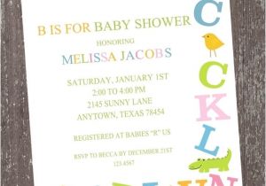 Baby Shower Invitations On Sale On Sale Alphabet Baby Shower Invitations by Pmcinvitations