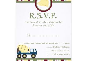 Baby Shower Invitations Online Rsvp Construction Zone Baby Shower Rsvp Card 3 5" X 5
