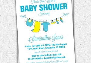 Baby Shower Invitations Stores Baby Shower Invitations Yellow Blue Baby Clothes