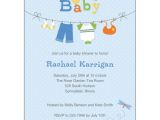 Baby Shower Invitations Stores Clothesline Blue Baby Shower Invitations