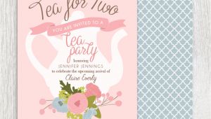 Baby Shower Invitations Tea Party theme Printable Tea Party Baby Shower Invitation Tea Pot Floral