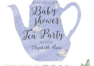 Baby Shower Invitations Tea Party theme Tea Party Baby Shower Invitation by Cardamour On Etsy