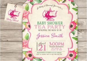 Baby Shower Invitations Tea Party theme Tea Party Baby Shower Invitations Party Xyz