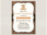 Baby Shower Invitations Teddy Bear theme Baby Shower Invitation Teddy Bear theme Wooden Rustic Baby