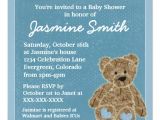 Baby Shower Invitations Teddy Bear theme Blue theme Teddy Bear Baby Shower Invitations