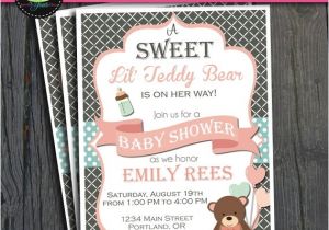 Baby Shower Invitations Teddy Bear theme Teddy Bear Baby Shower Invitation Baby Shower Ideas