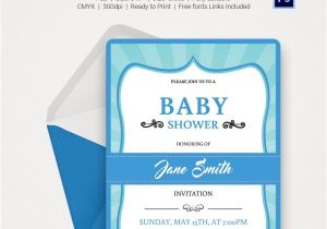 Baby Shower Invitations Templates Editable Boy Baby Shower Invitation Template 22 Free Psd Vector Eps