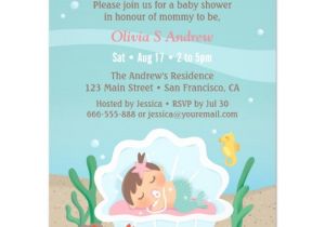 Baby Shower Invitations Under $1 Cute Mermaid Under the Sea Baby Shower Invitations