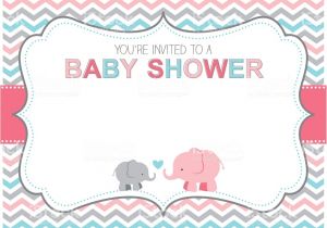 Baby Shower Invitations Vector Elephant Baby Shower Invitation Stock Vector Art