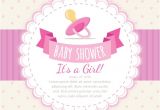 Baby Shower Invitations Vector Girlish Baby Shower Invitation Vector