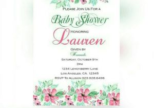 Baby Shower Invitations Walgreens Floral Pink and Green Baby Shower Invitations 4×6 Walgreens
