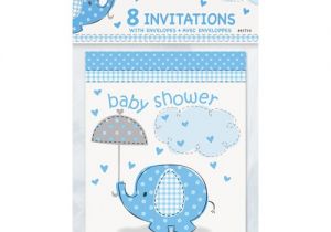 Baby Shower Invitations Walmart Blue Elephant Baby Shower Invitations 8pk Walmart