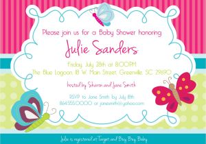 Baby Shower Invitations with butterflies Design butterfly Baby Shower Invitations