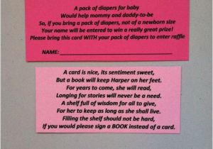 Baby Shower Invitations with Diaper Raffle and Book Request Baby Shower Invitation Ideas Cute Inserts for Diaper