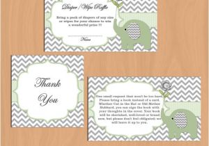 Baby Shower Invitations with Diaper Raffle Baby Shower Invitation Insert Diaper Raffle Bring A Book Thank