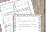 Baby Shower Invitations with Diaper Raffle Diaper Raffle Pink and Blue Gender Reveal "diaper Raffle