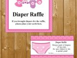 Baby Shower Invitations with Diaper Raffle Traditional Diaper Raffle Baby Shower Invitation Insert