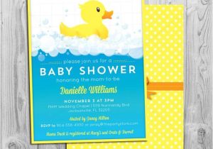 Baby Shower Invitations with Ducks Rubber Duck Baby Shower Invitation
