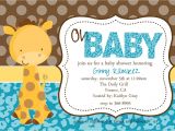 Baby Shower Invitations with Giraffes Baby Giraffe Baby Shower Invitation