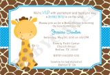 Baby Shower Invitations with Giraffes Baby Shower Invitations Giraffe theme