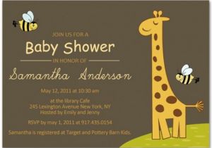 Baby Shower Invitations with Giraffes Baby Shower Invitations Giraffe theme