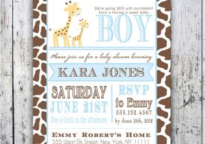 Baby Shower Invitations with Giraffes Giraffe Baby Shower Invitation Baby Sprinkle Diy Printable