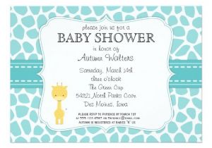 Baby Shower Invitations with Giraffes Giraffe Baby Shower Invitations