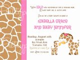 Baby Shower Invitations with Giraffes Items Similar to Baby Giraffe Baby Shower Invitation