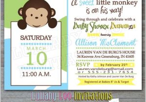 Baby Shower Invitations with Monkeys Baby Shower Invitations Monkey Baby Shower Invitations