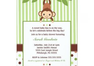 Baby Shower Invitations with Monkeys Mod Monkey Baby Shower Invitation