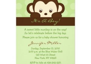 Baby Shower Invitations with Monkeys Mod Pop Monkey Custom Baby Shower Invitations