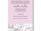 Baby Shower Invitations with Ribbon Damask Ribbon Pink Baby Shower Invitations