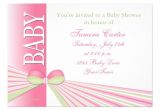 Baby Shower Invitations with Ribbon Ribbon & Stripes Baby Shower Invitation with Bow 5" X 7