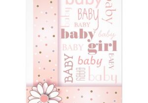 Baby Shower Invitations with Ribbon Sweet Baby Girl Pink Ribbon Baby Shower Invitation