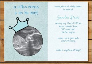 Baby Shower Invitations with sonogram Picture Ultrasound Baby Shower Invitation Boy