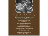 Baby Shower Invitations with Ultrasound Picture Blue Damask Pattern sonogram Baby Shower 5×7 Paper