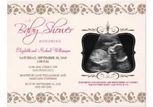 Baby Shower Invitations with Ultrasound Picture Precious sonogram Baby Shower Invitation Pink