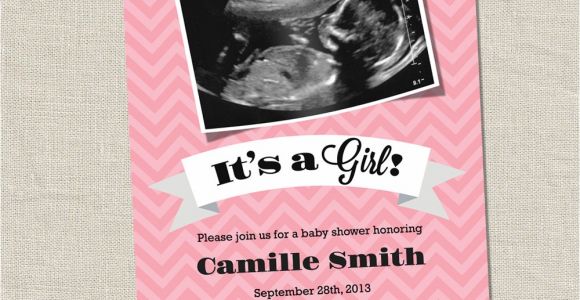 Baby Shower Invitations with Ultrasound Picture Ultrasound Baby Shower Invitation Girl or Boy sonogram Baby