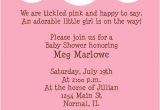 Baby Shower Invitations Wording for A Girl Baby Girl Shower Invitations