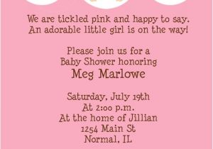 Baby Shower Invitations Wording for A Girl Baby Girl Shower Invitations