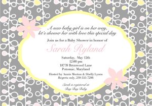 Baby Shower Invitations Wording for A Girl Wording for Baby Shower Invitations asking for Gift Cards