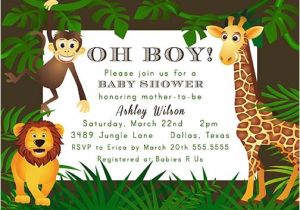 Baby Shower Invitations Zoo Animal theme Items Similar to Jungle theme Zoo Animal Baby Shower